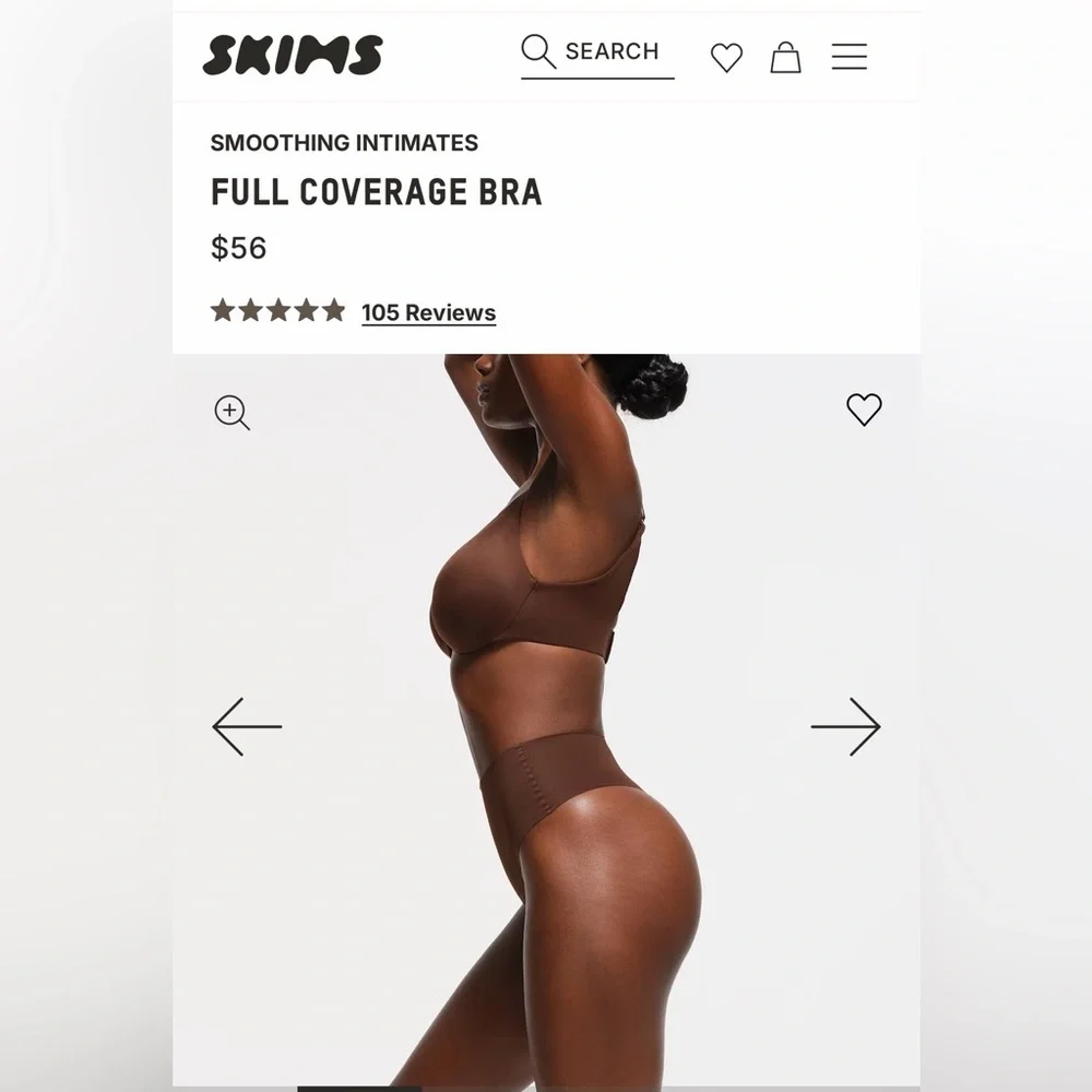 [Skims] NWT Smoothing Full Coverage Lightly Lined Bra - Picture 2 of 6